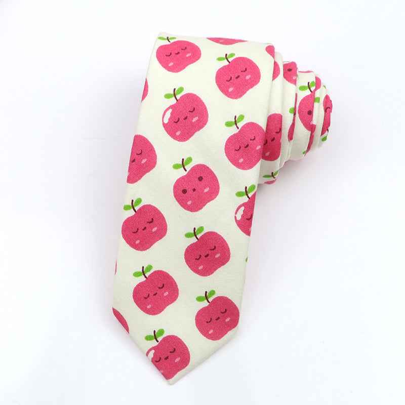 Korean Style Narrow Men's Clothing Cotton Tie