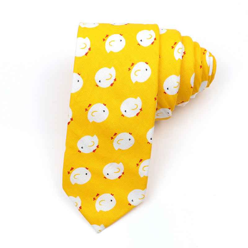 Korean Style Narrow Men's Clothing Cotton Tie