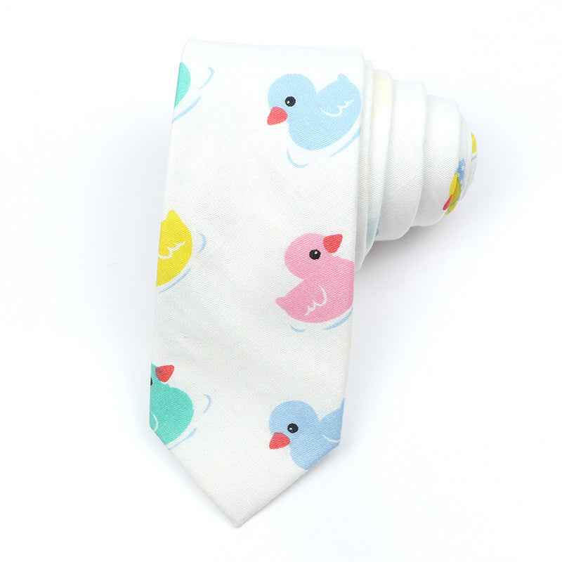 Korean Style Narrow Men's Clothing Cotton Tie