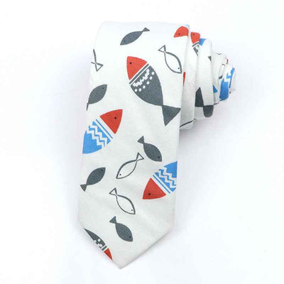 Korean Style Narrow Men's Clothing Cotton Tie