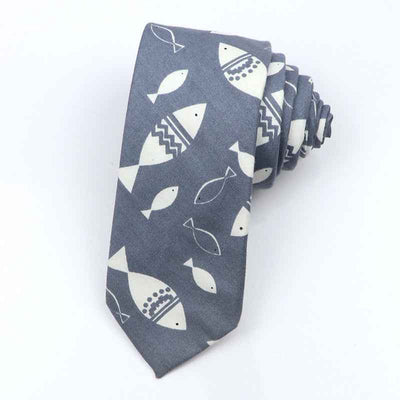 Korean Style Narrow Men's Clothing Cotton Tie
