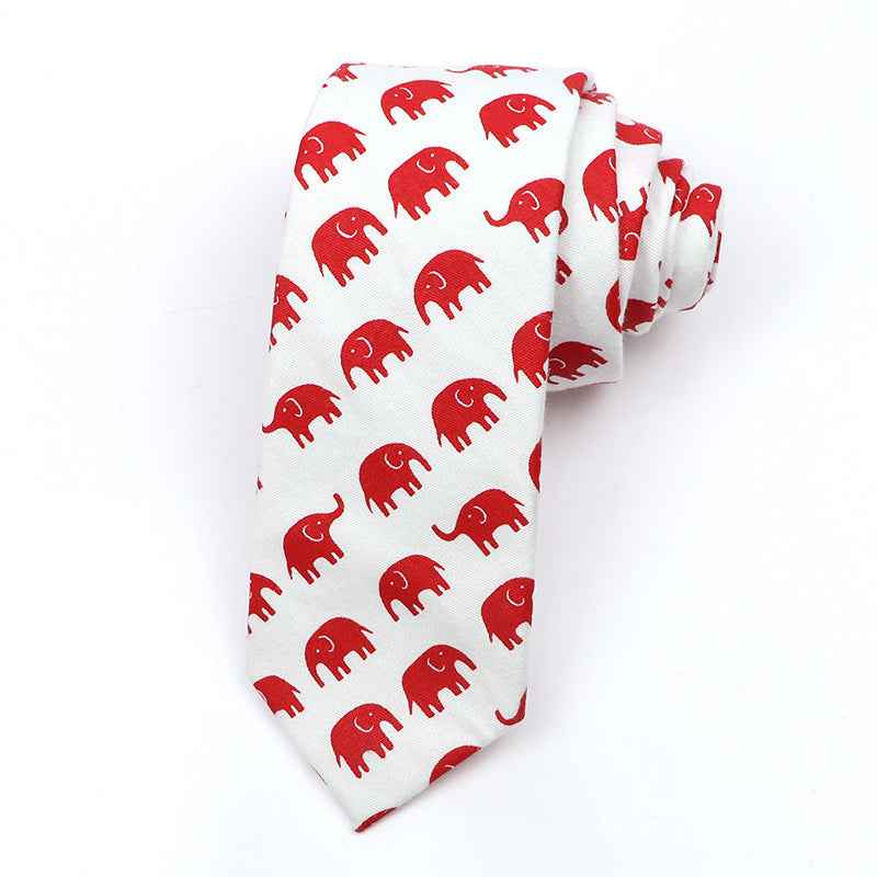 Korean Style Narrow Men's Clothing Cotton Tie
