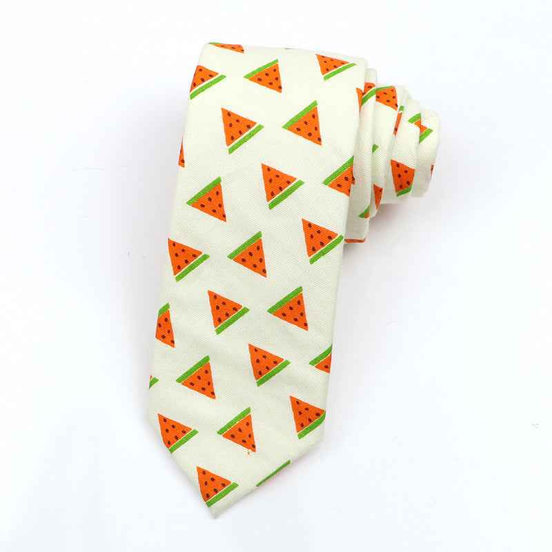 Korean Style Narrow Men's Clothing Cotton Tie
