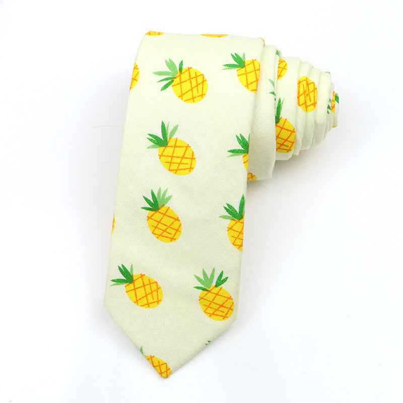 Korean Style Narrow Men's Clothing Cotton Tie