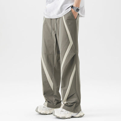 American Style Trend Mixed Color Stripe Casual Pants SHOPPORA