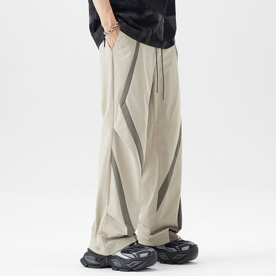 American Style Trend Mixed Color Stripe Casual Pants SHOPPORA