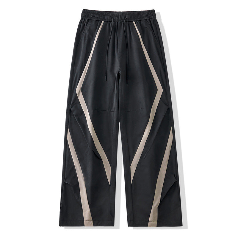 American Style Trend Mixed Color Stripe Casual Pants SHOPPORA