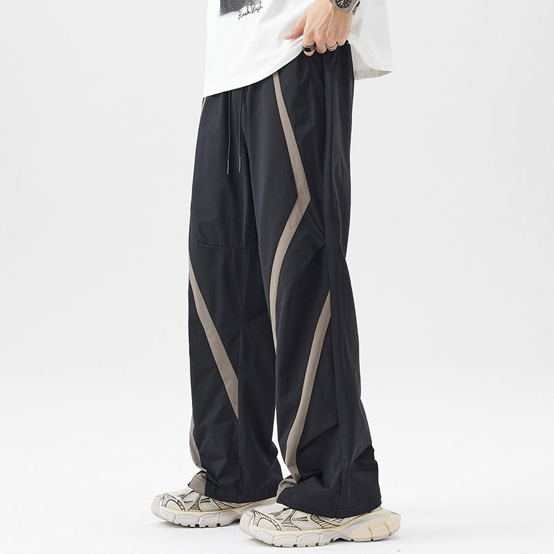 American Style Trend Mixed Color Stripe Casual Pants SHOPPORA
