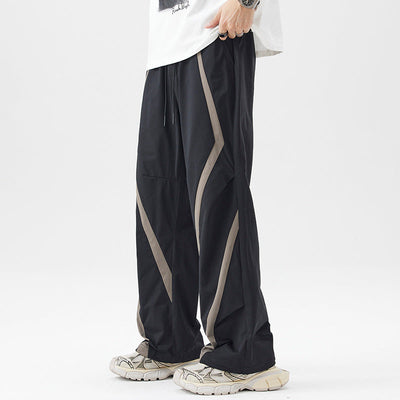 American Style Trend Mixed Color Stripe Casual Pants SHOPPORA