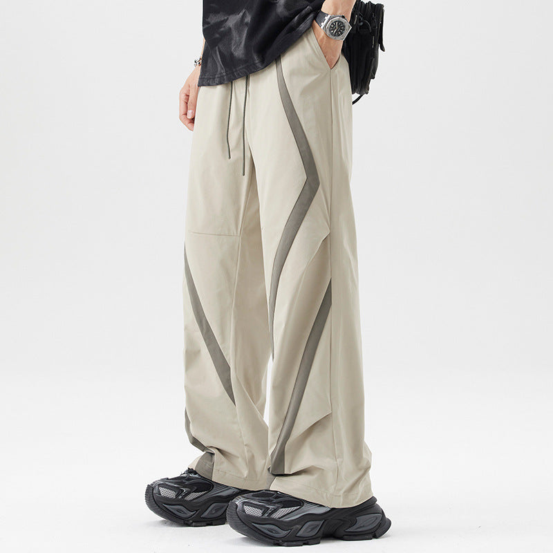 American Style Trend Mixed Color Stripe Casual Pants SHOPPORA