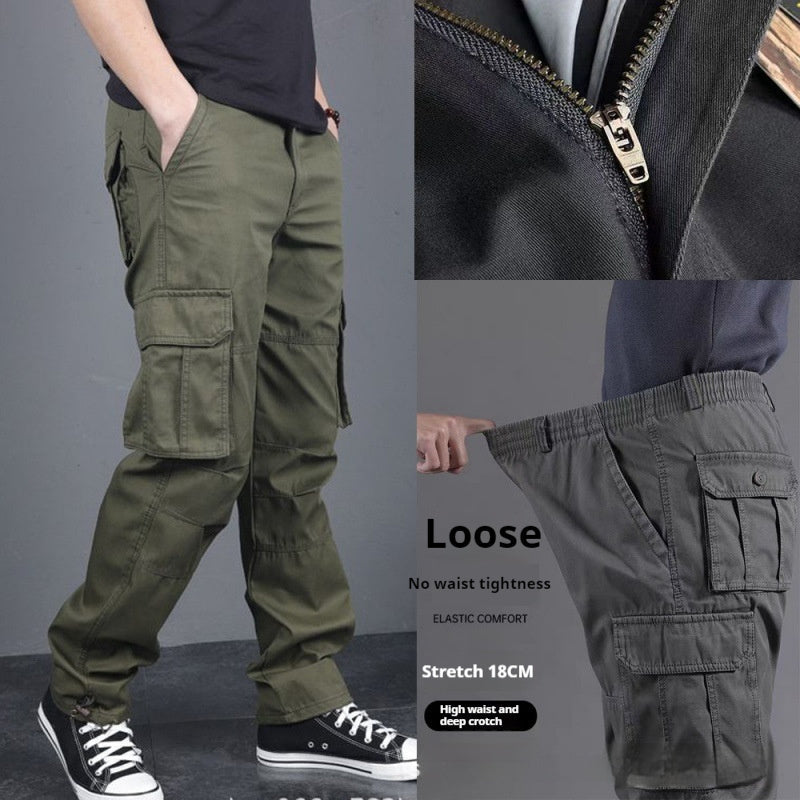 Cotton Tooling Plus Size Trousers Multi-pocket Wear-resistant SHOPPORA