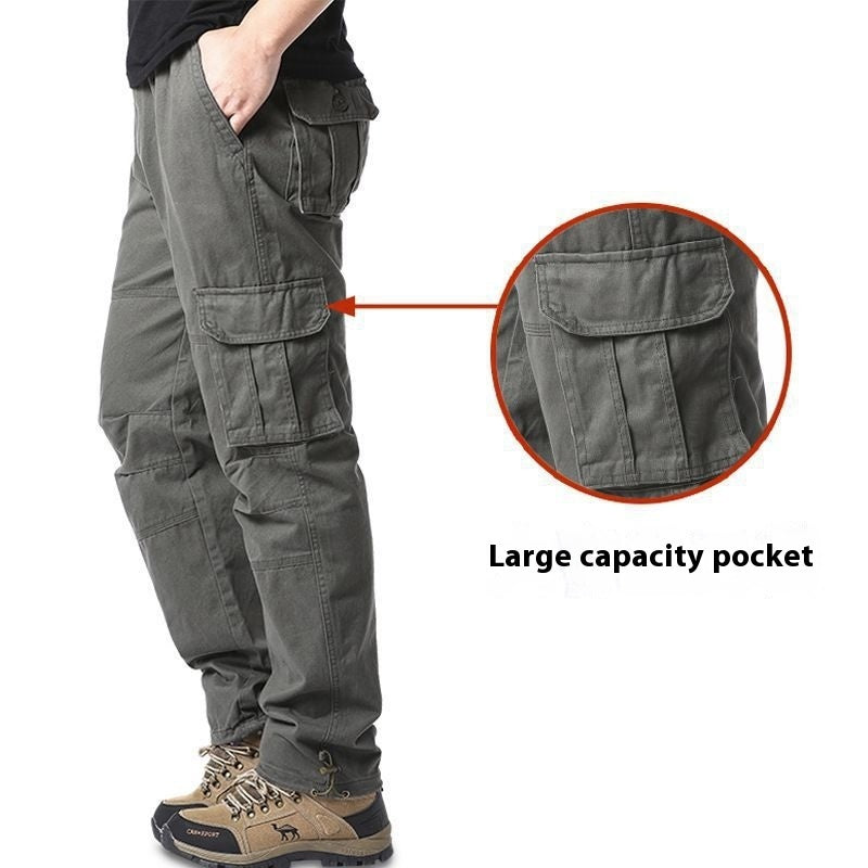 Cotton Tooling Plus Size Trousers Multi-pocket Wear-resistant SHOPPORA