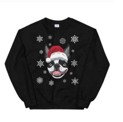 Christmas Movie Boston Terrier Sweatshirt