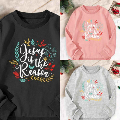Christmas Season Printed Girls' Sports Sweater