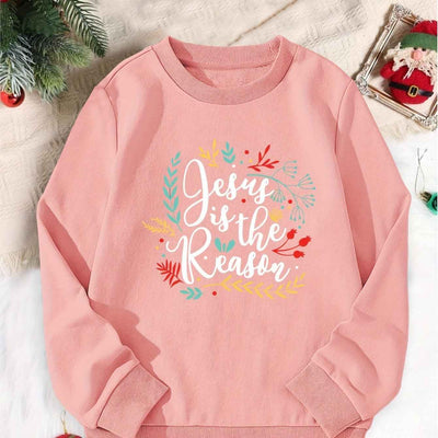 Christmas Season Printed Girls' Sports Sweater