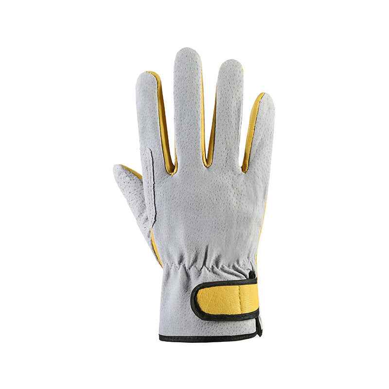 Arc-welder's Gloves Short Work Welding Labor Protection Leather Gloves