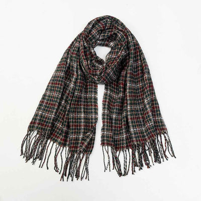 Men's And Women's Cashmere Plaid Tassel Scarf
