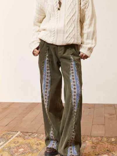 Casual Pants Personality Stitching Mop Trousers