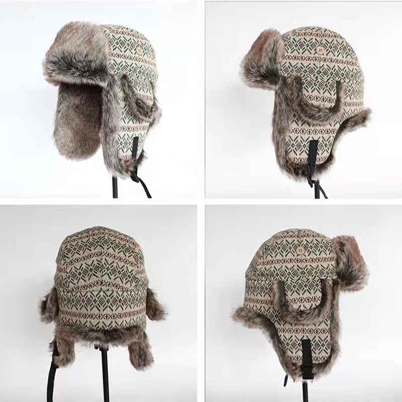 Men Plus Velvet Cycling Wind And Cold Ear Protection Hat