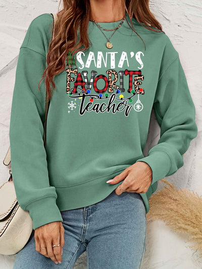 European And American Women's Clothing Pullover Christmas Sweater Women's Autumn And Winter Fleece Printed Women's Top
