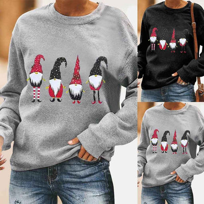 Christmas tree long sleeve round neck sweater