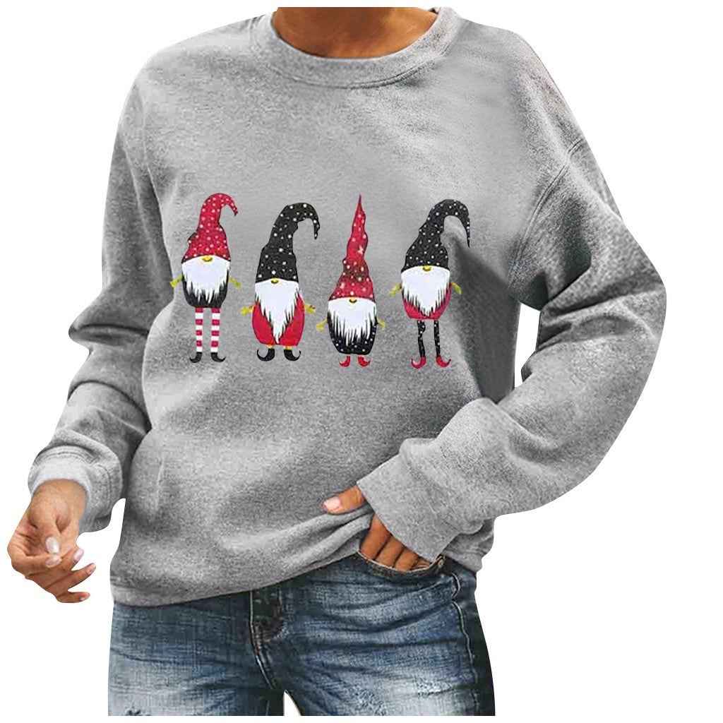 Christmas tree long sleeve round neck sweater
