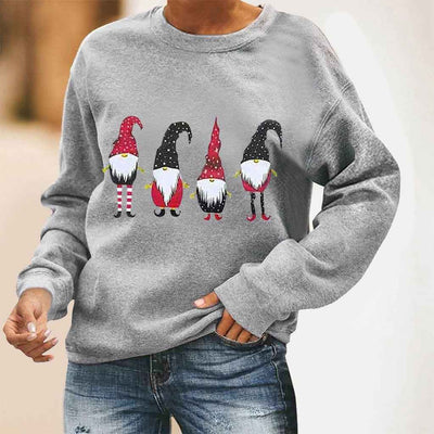 Christmas tree long sleeve round neck sweater