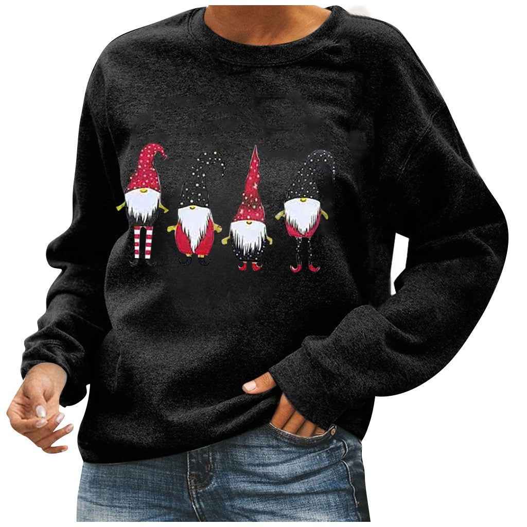Christmas tree long sleeve round neck sweater
