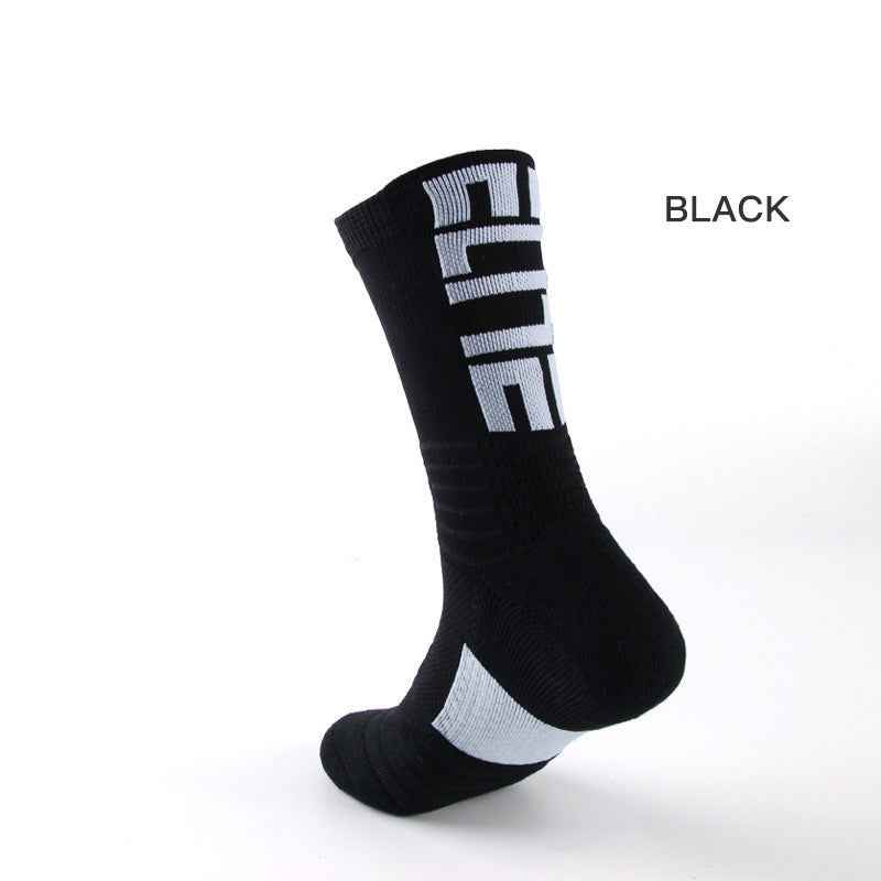 Men's Basketball Socks Letter High-top Thickening Moisture-absorbing Sports Tide Socks