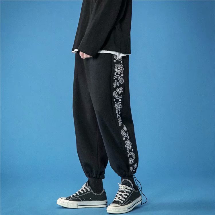 Loose Tie Foot Casual Trousers Men's Fashion SHOPPORA