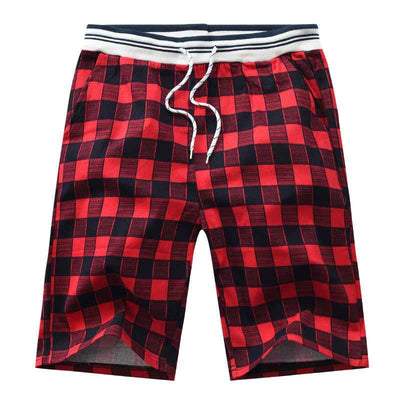 Summer Plaid Men's Casual Shorts