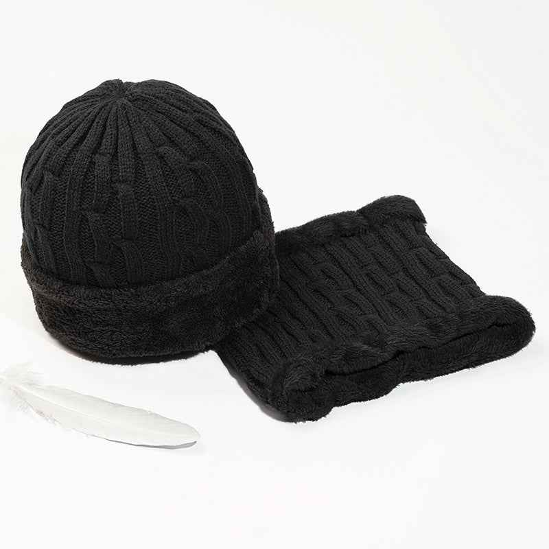 Men's Middle-aged And Elderly Wool Hat With Wool And Thick Knitted Hat