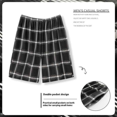 Summer Men's Loose Short Chic Personality Pants