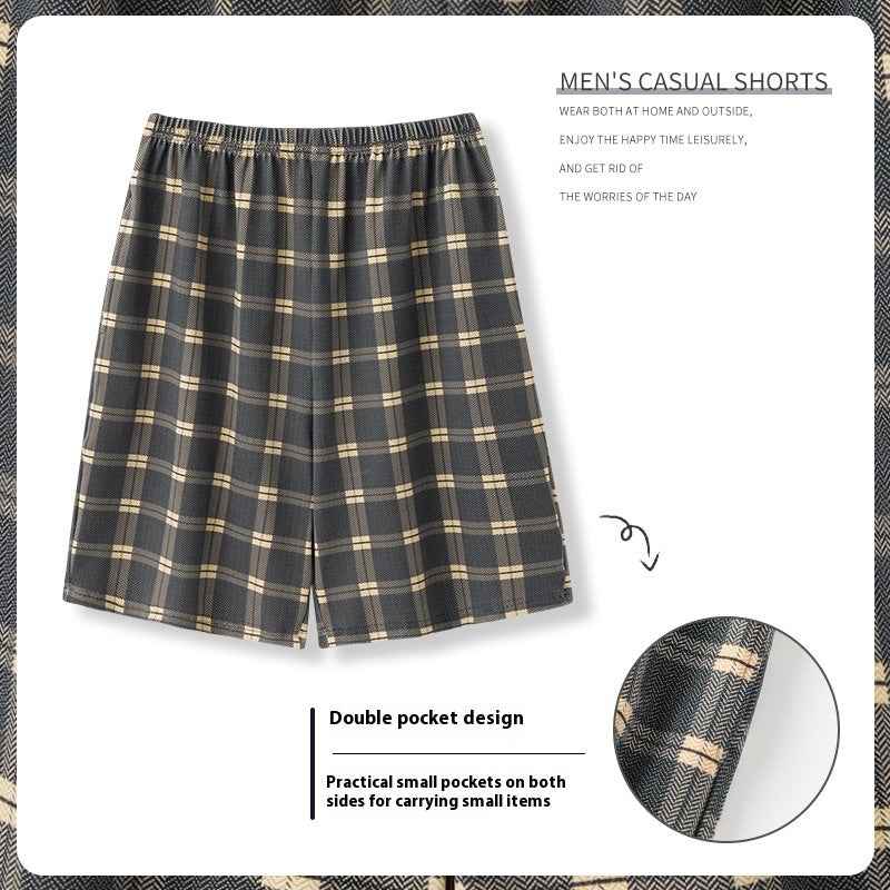 Summer Men's Loose Short Chic Personality Pants