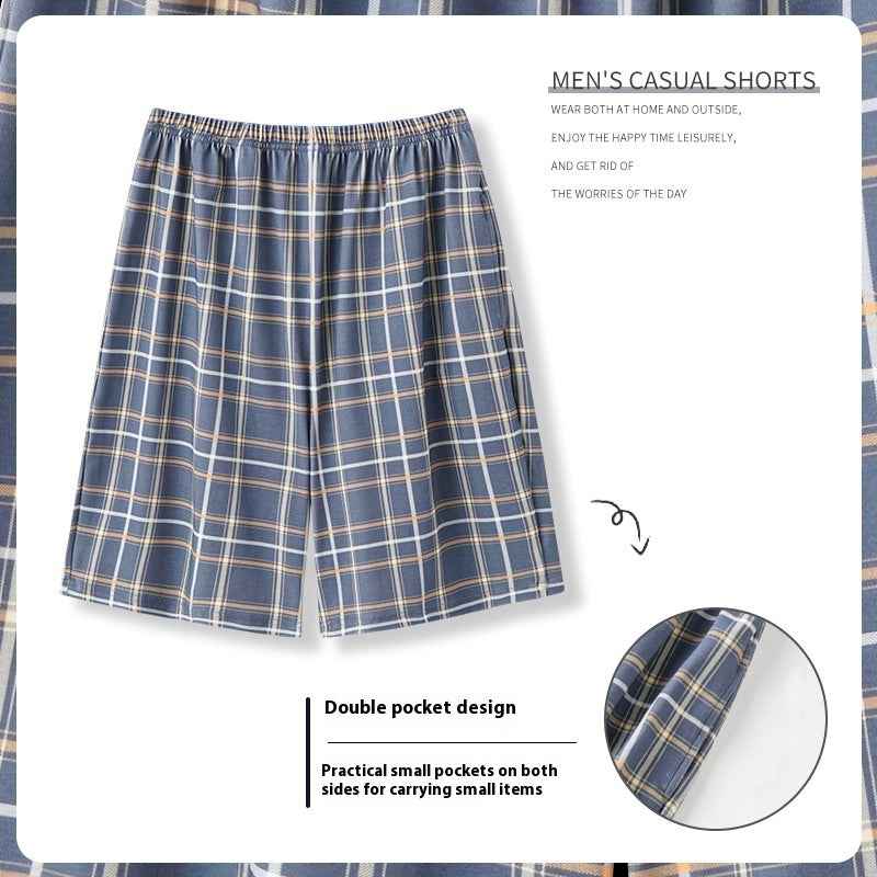 Summer Men's Loose Short Chic Personality Pants