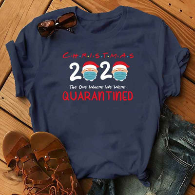 Women's Christmas animal flower short sleeves