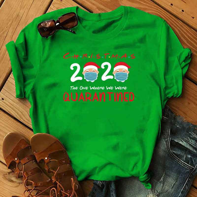 Women's Christmas animal flower short sleeves