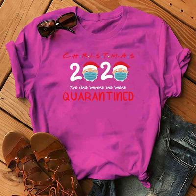 Women's Christmas animal flower short sleeves