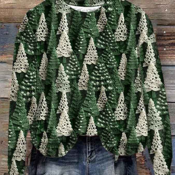 Christmas Style Loose Round Sweater