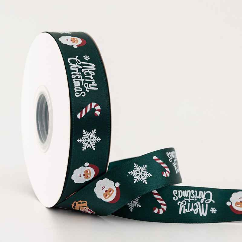 2.5cm Christmas Silk Gift Box Packaging Ribbon