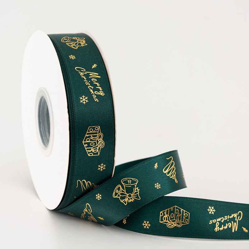 2.5cm Christmas Silk Gift Box Packaging Ribbon