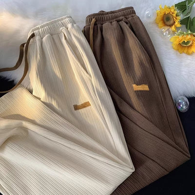 Summer Thin Ice Silk High-grade Wide-leg Pants Loose Casual SHOPPORA