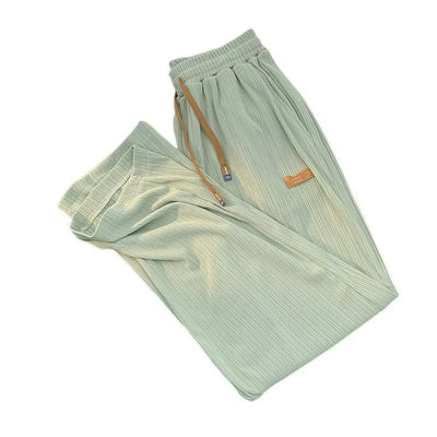 Summer Thin Ice Silk High-grade Wide-leg Pants Loose Casual SHOPPORA