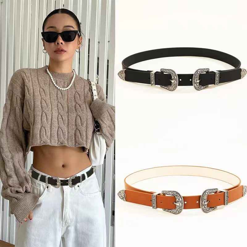 Women's Belt Fashion European And American Style Three-piece Set