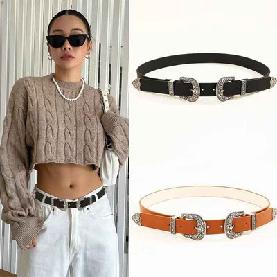 Women's Belt Fashion European And American Style Three-piece Set