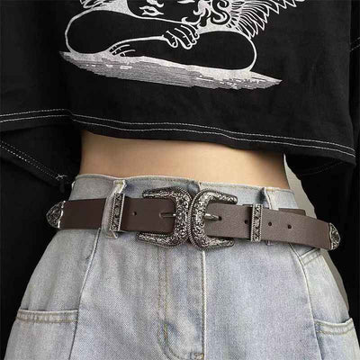 Women's Belt Fashion European And American Style Three-piece Set