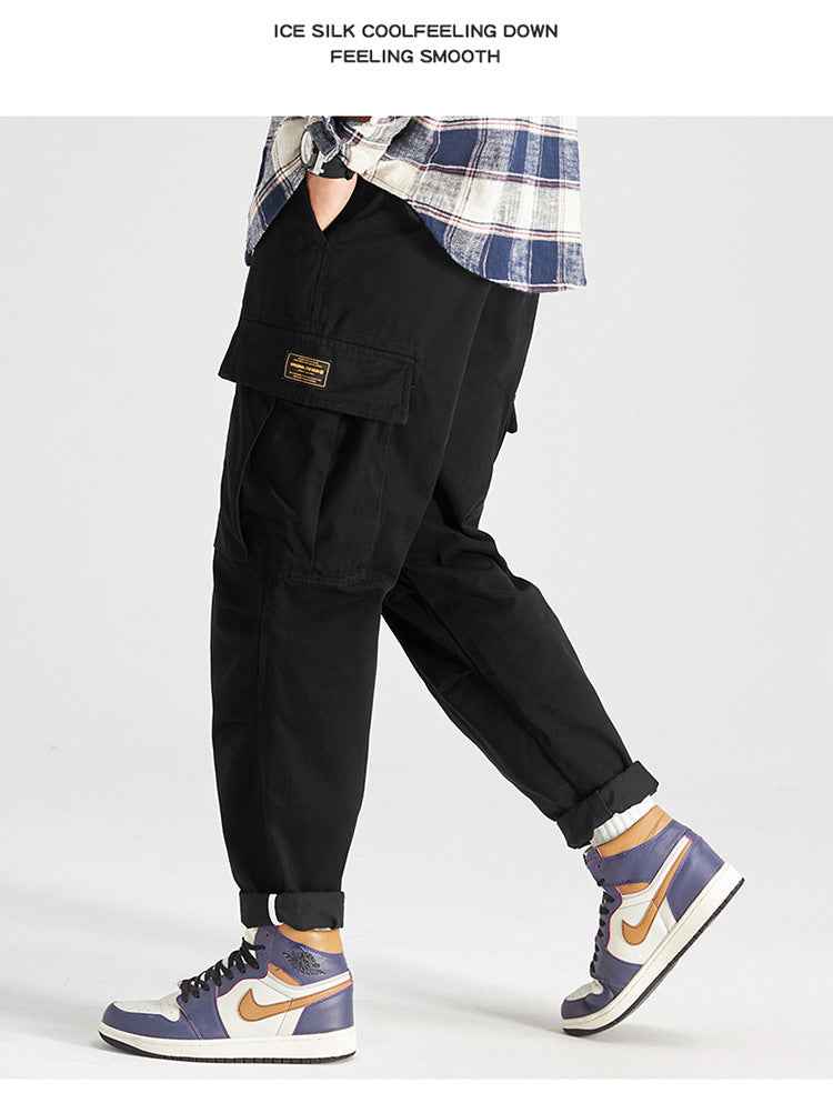 Men's Large Pocket Loose Casual Long Overalls