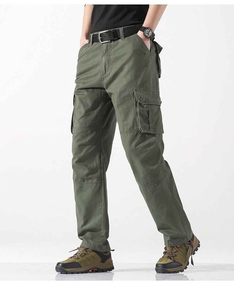 Men's Spring Three-dimensional Pocket Straight-leg Trousers Outdoor