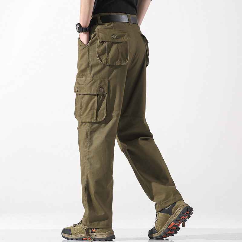 Men's Spring Three-dimensional Pocket Straight-leg Trousers Outdoor