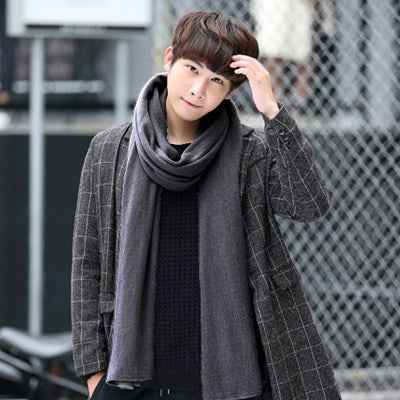 Casual Solid Color Warm And Long Couple Scarf